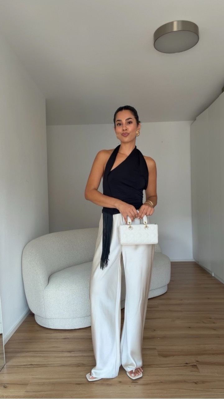 Dinner Look 🤍✨

#satinpants #fashion #gdwm #summerlook #casualchic