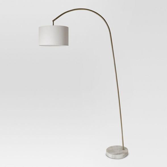 Shaded Arc with Marble Base Floor Lamp Brass - Project 62™ | Target