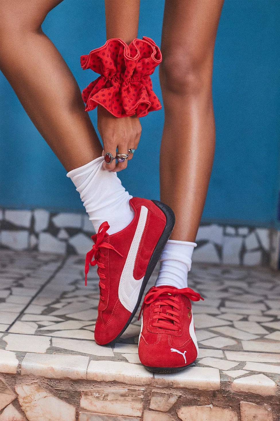 PUMA Red & White Speedcat Trainers | Urban Outfitters UK