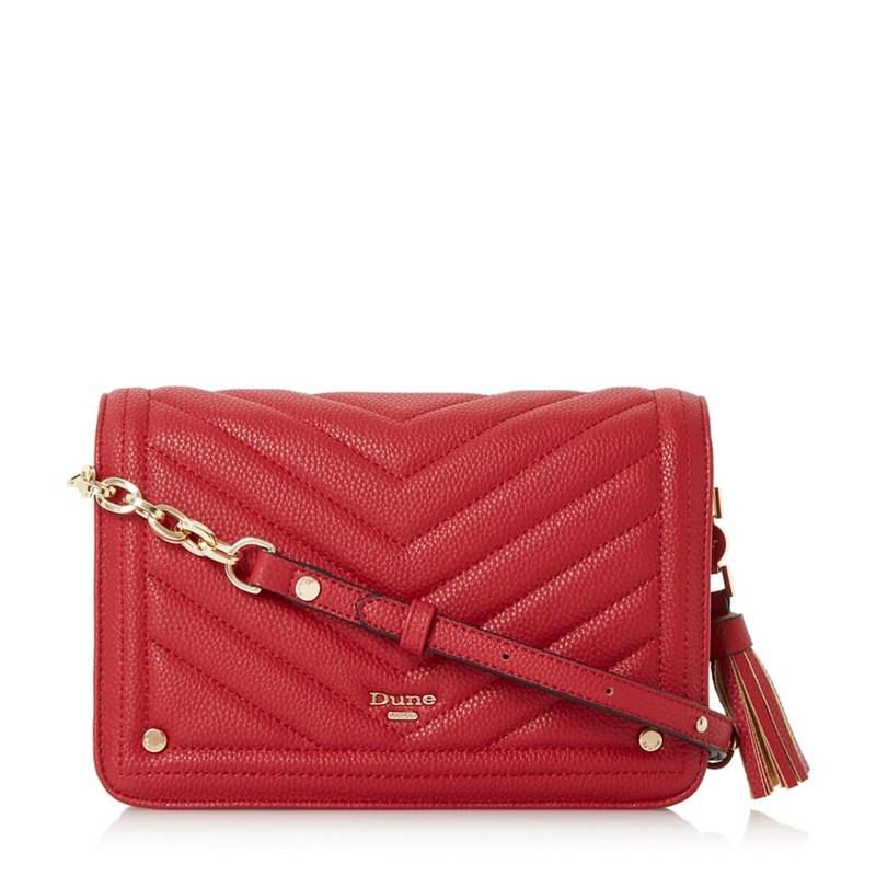Dune Red 'Dathy' quilted cross body bag | Debenhams UK