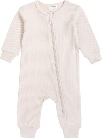 FIRSTS by Petit Lem Rib Fitted One-Piece Pajamas | Nordstrom | Nordstrom