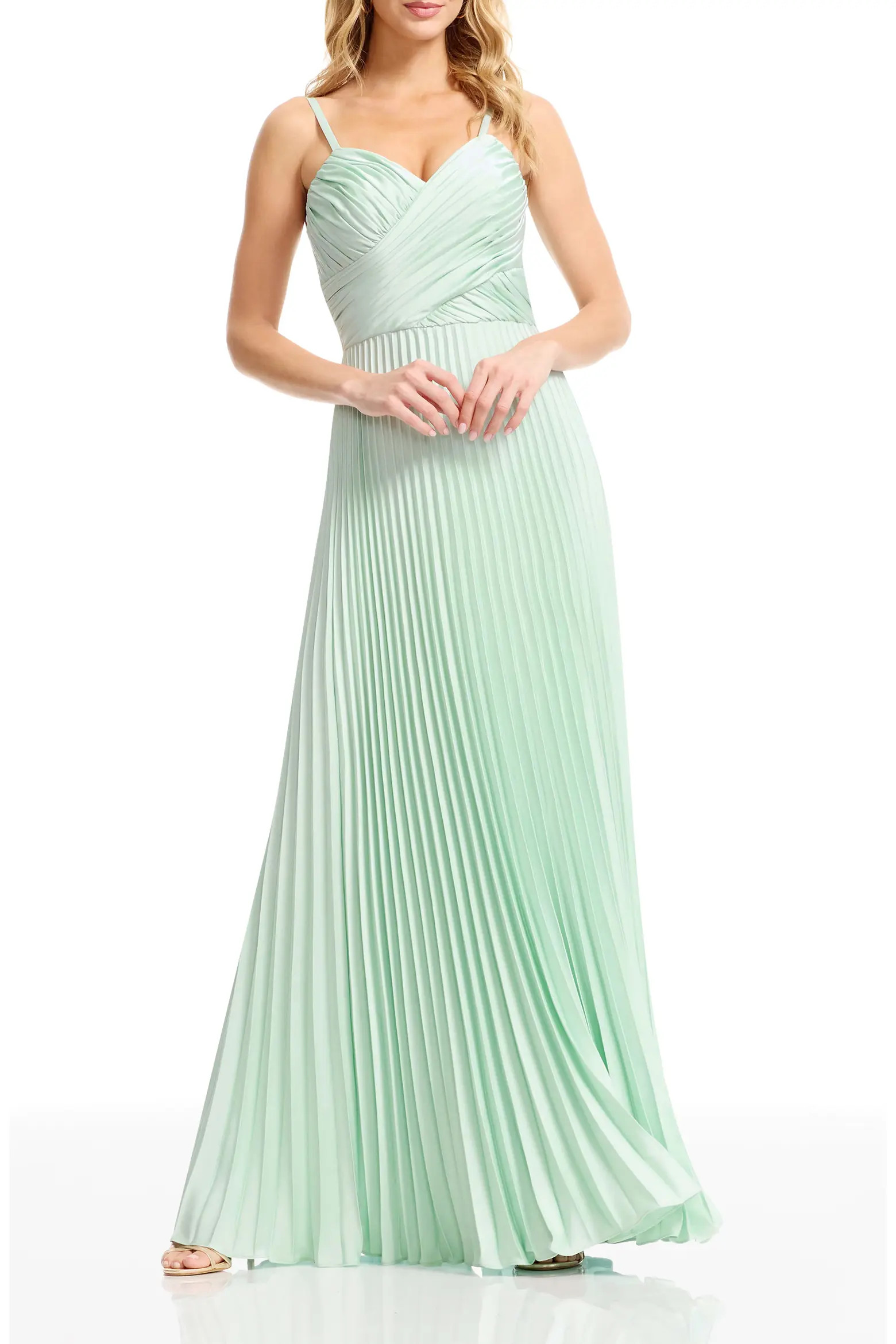 Pleated Satin Gown (Women) | Nordstrom | Nordstrom