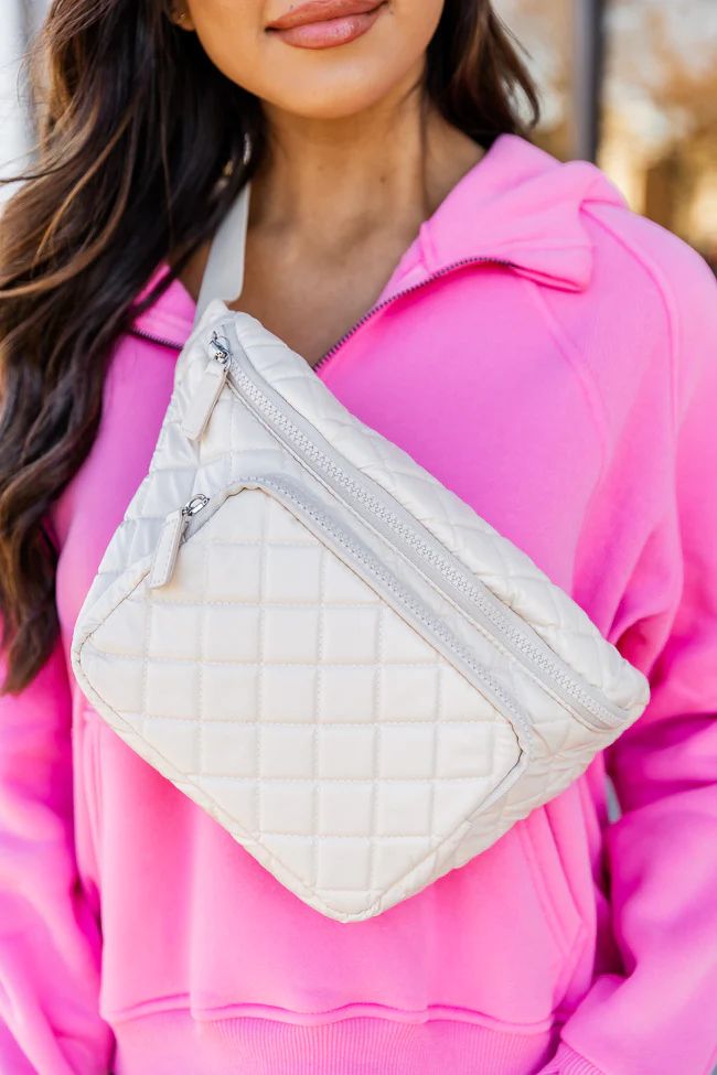 Traveling Grace Cream Sling Bag | Pink Lily