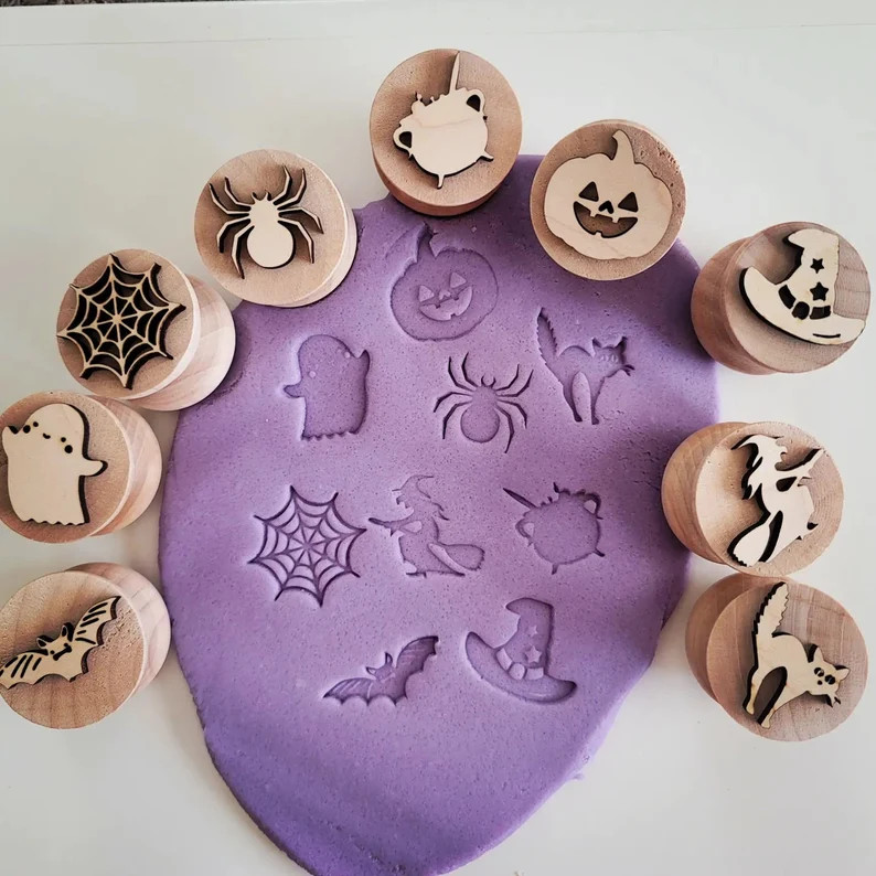 Halloween Playdough Stamp Set Gift for Kids Playdough - Etsy | Etsy (US)