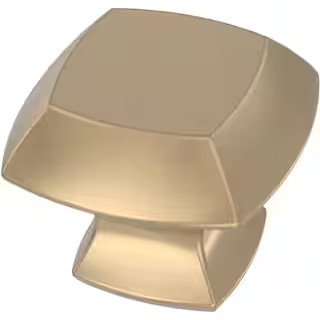 Mandara 1-1/4 in. (32 mm) Classic Champagne Bronze Square Cabinet Knob | The Home Depot