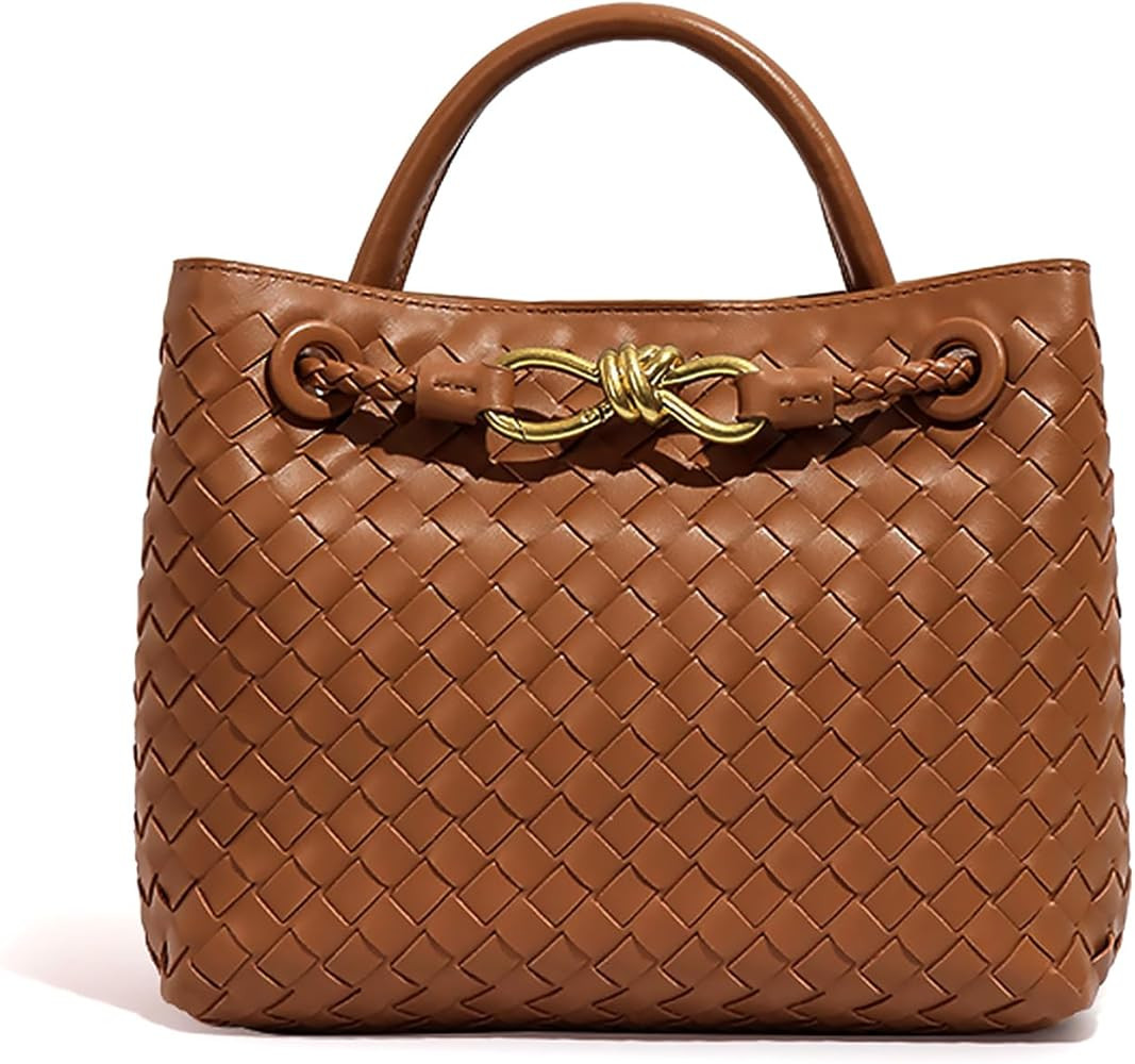 Woven Bag for Women, Woven Tote Bag, Top Handle Hobo Bag Woven Shoulder Bag Crossbody Satchel Bag... | Amazon (US)