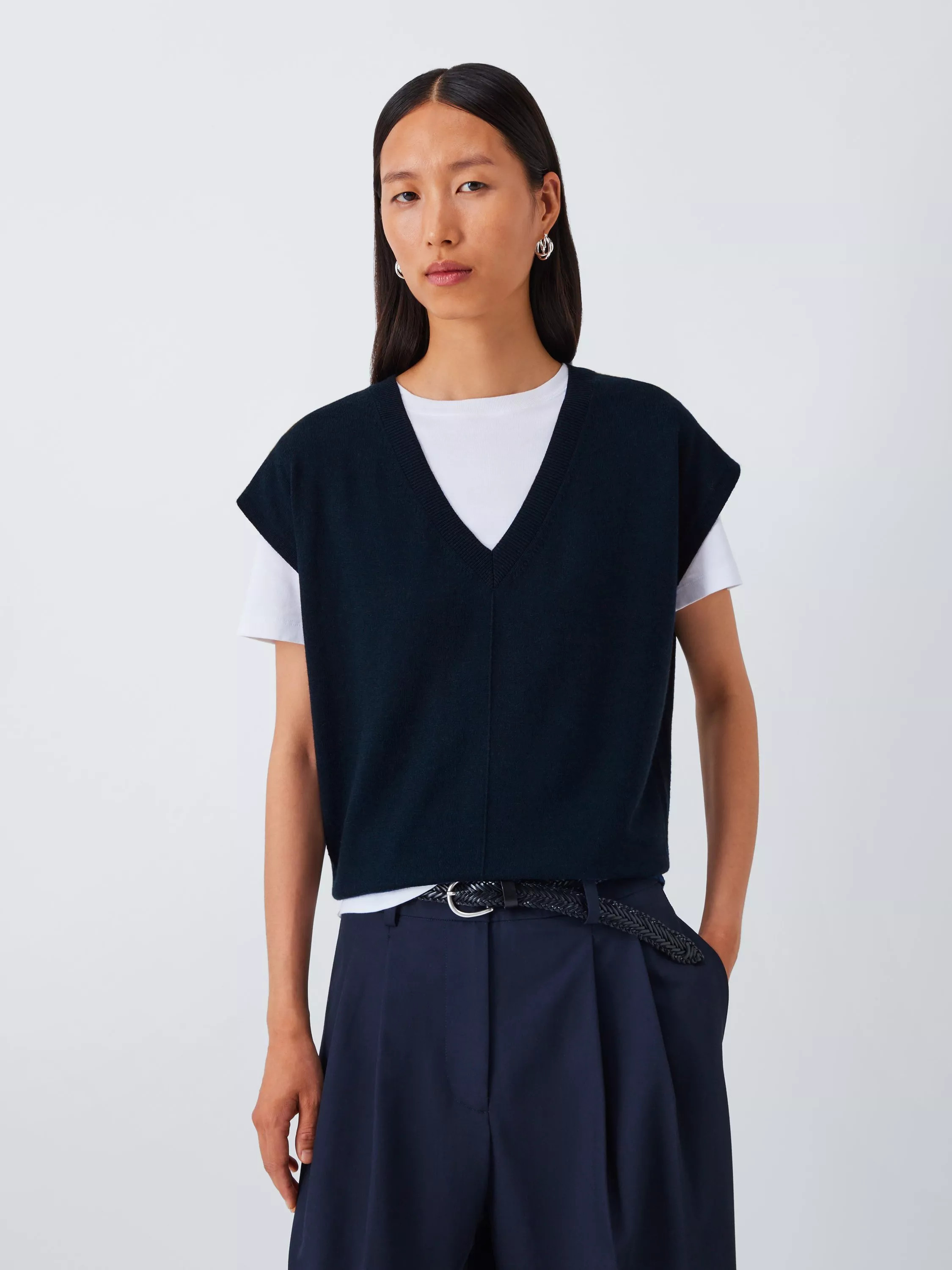 John Lewis V-Neck Merino Wool Sleeveless Jumper | John Lewis (UK)