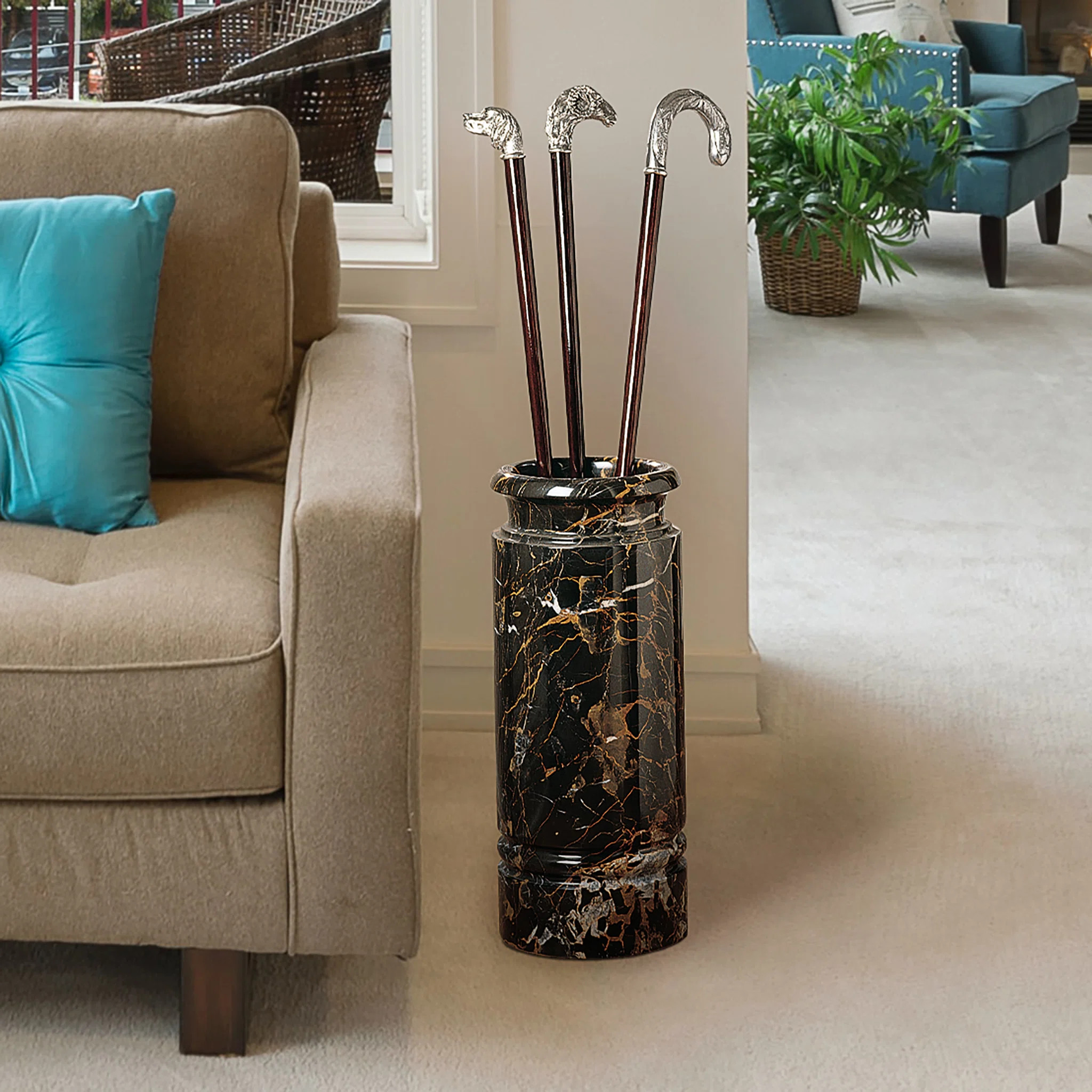 Design Toscano Genuine Marble Freestanding Umbrella Stand & Reviews | Wayfair | Wayfair North America