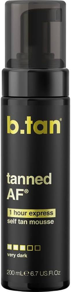 b.tan Dark Self Tanner Mousse | Get Tanned - Best, 1 Hour Express Sunless Tanning Foam, No Fake T... | Amazon (US)