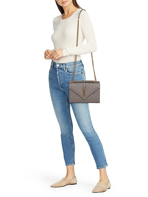 Medium Envelope Monogram Matelassé Leather Shoulder Bag | Saks Fifth Avenue