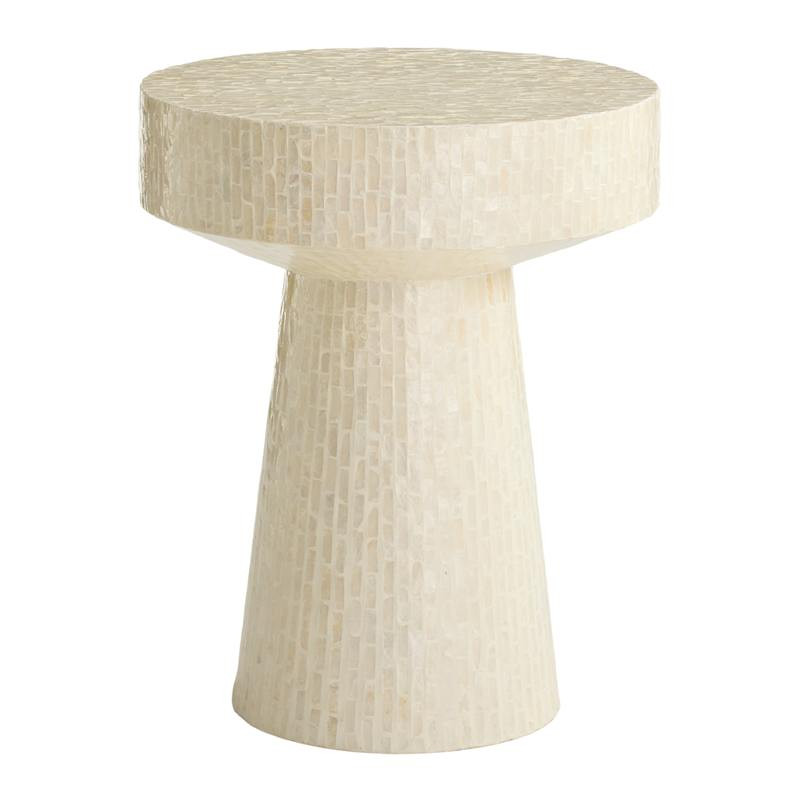 Issa Capiz Accent Table, White | At Home