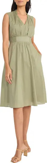 Sleeveless Shirred Midi Dress | Nordstrom Rack