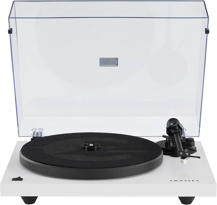 Crosley C6B-WH Belt-Drive Bluetooth Turntable Record Player with Adjustable Tone Arm, White | Amazon (US)