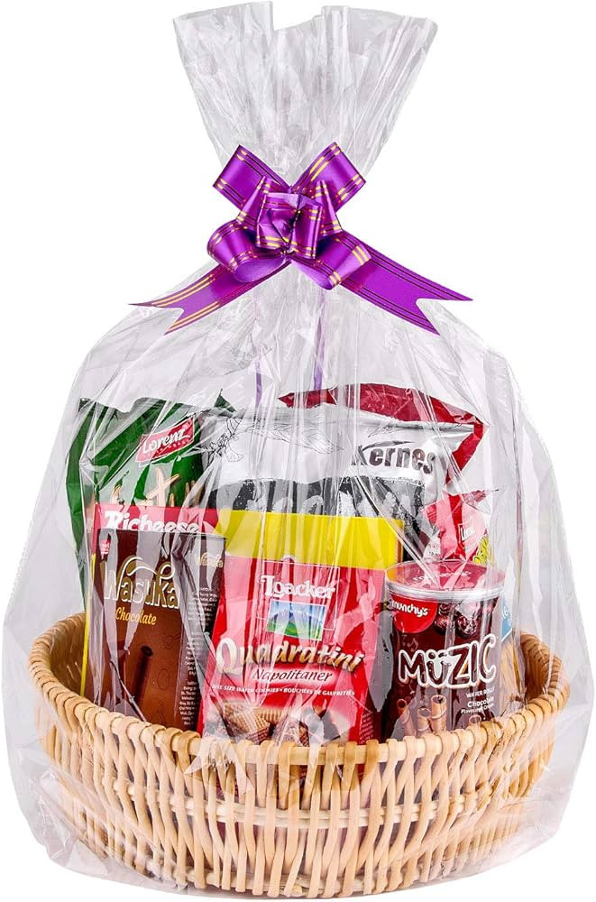 Awpeye Clear Basket Bags 20Pack 24"x 30" Large Cellophane Gift Bags for Baskets Cellophane Wrap f... | Amazon (US)