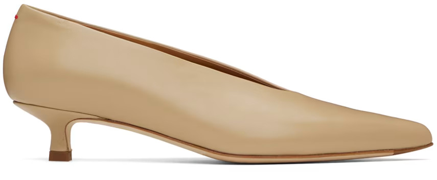 Beige Clara Heels | SSENSE