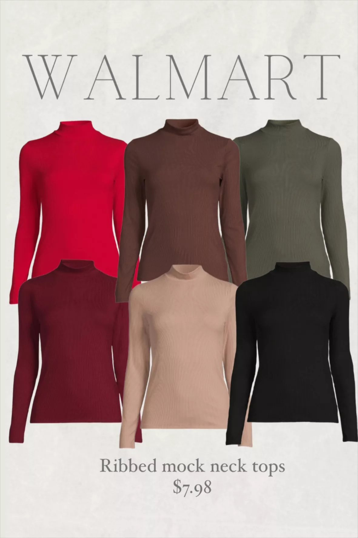 Ribbed Long Sleeve Mock Neck Top curated on LTK
