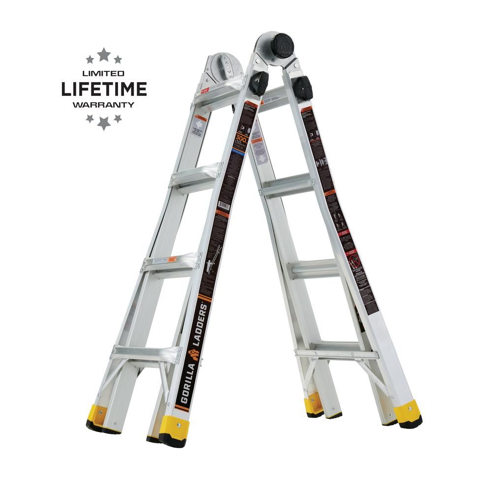 Best Seller18 ft. Reach MPXA Aluminum Multi-Position Ladder with 300 lbs. Load Capacity Type IA D... | The Home Depot