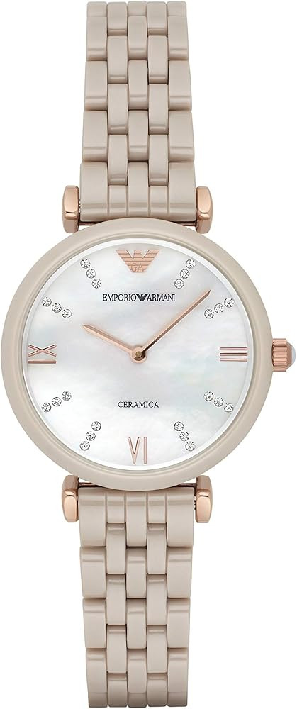 Emporio Armani Women's Stainless Steel Two-Hand Dress Watch | Amazon (US)