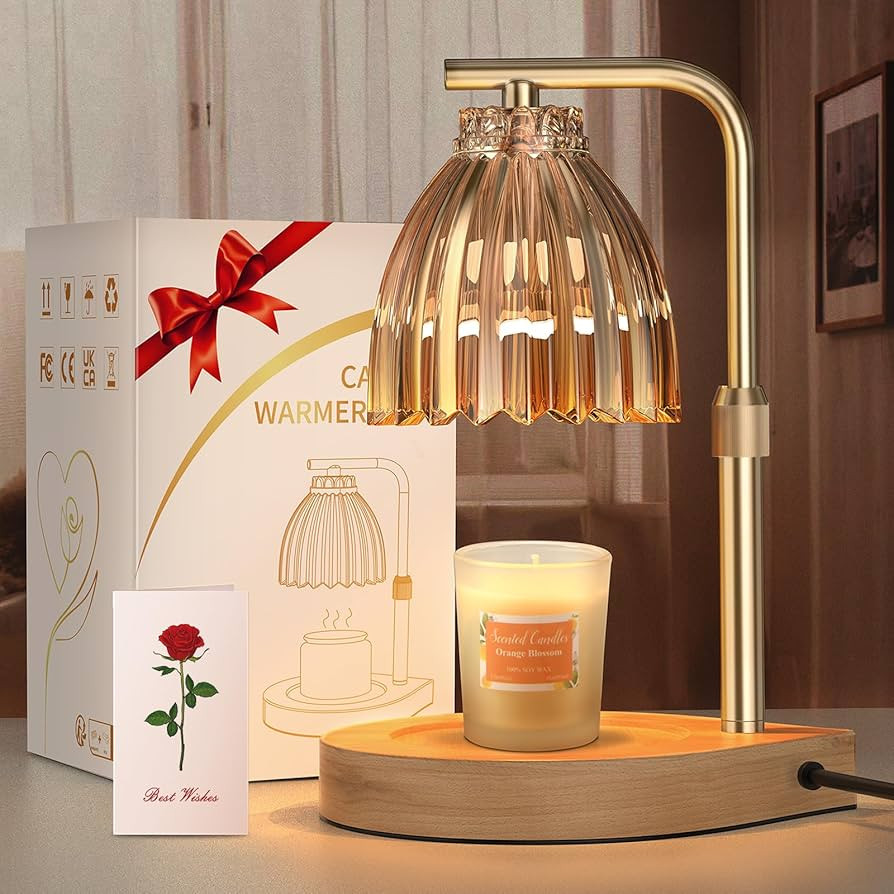 Candle Warmer Lamp with Adjustable Height, Timer & Dimmer, Birthday Gifts for Women, Elegant Gift... | Amazon (US)