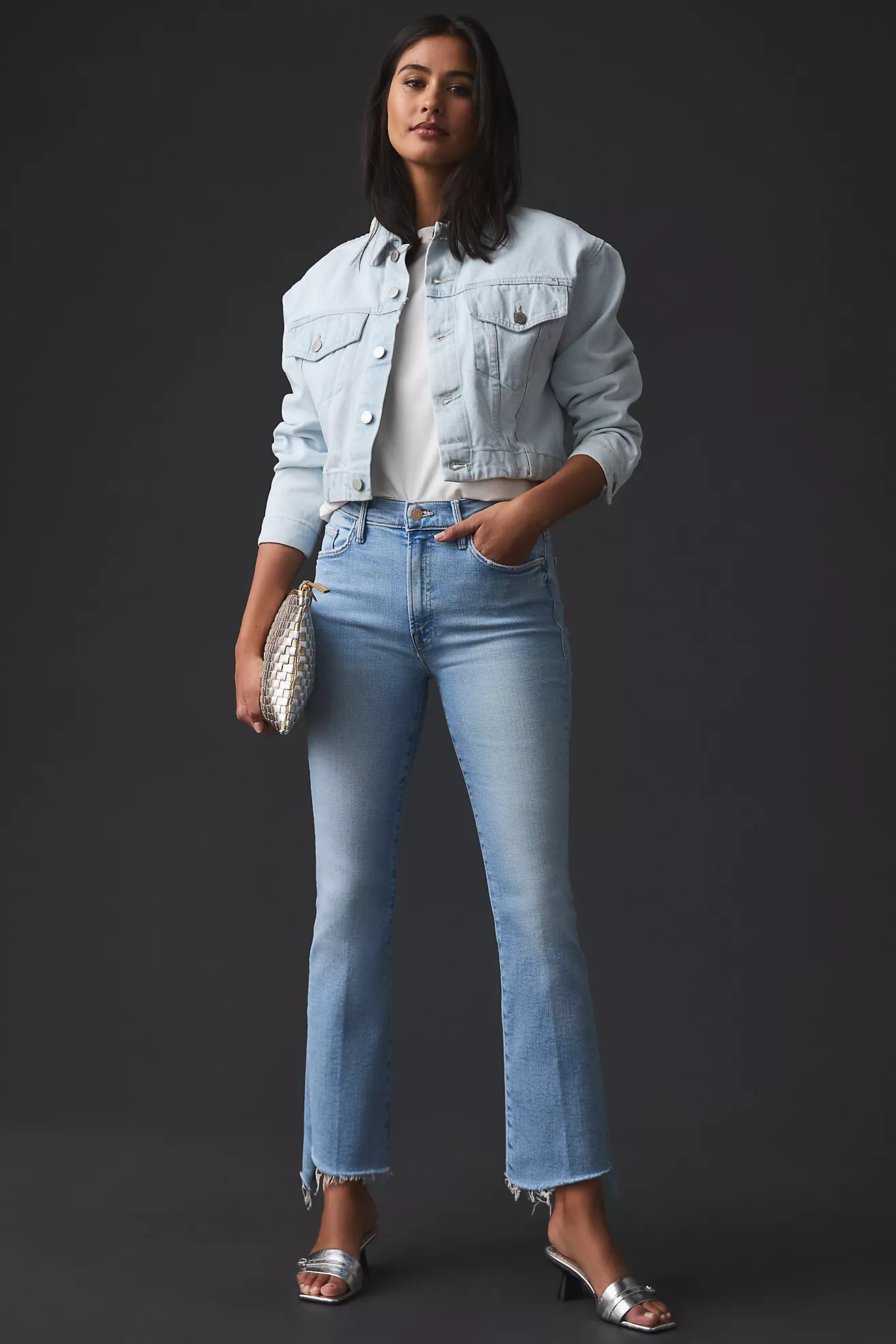 MOTHER The Insider Crop Step Fray Jeans | Anthropologie (US)