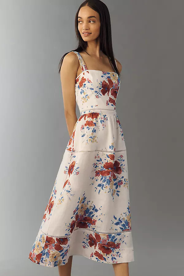 Reformation Everett Linen Midi Dress | Anthropologie (US)