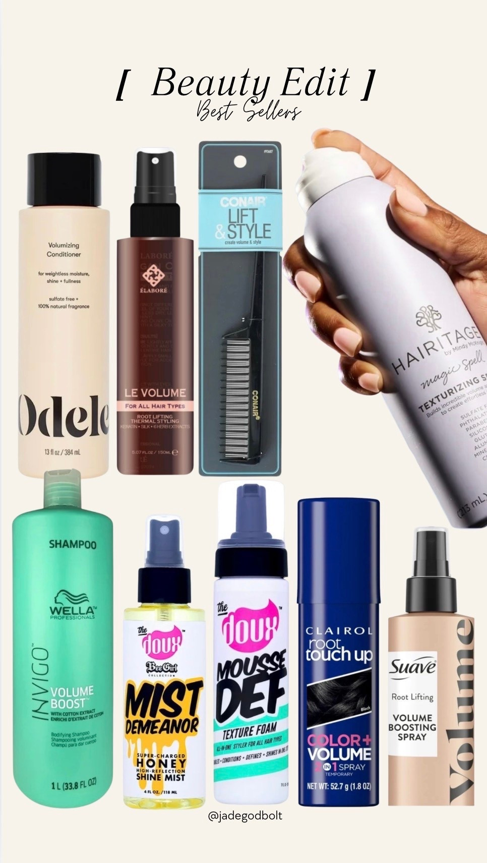 Beauty edit best sellers from Walmart! 

Textured mouse, volume hair spray, shampoo, comb

#LTKmomlife #LTKselfcare #LTKBeauty