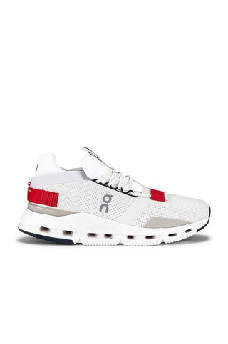 On Cloudnova in White & Red from Revolve.com | Revolve Clothing (Global)