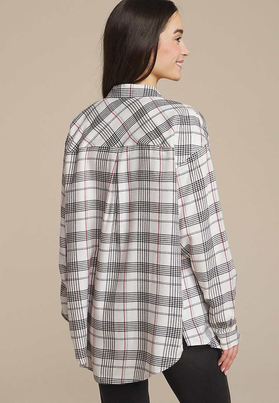Plaid Boyfriend Button Down Shirt | Maurices