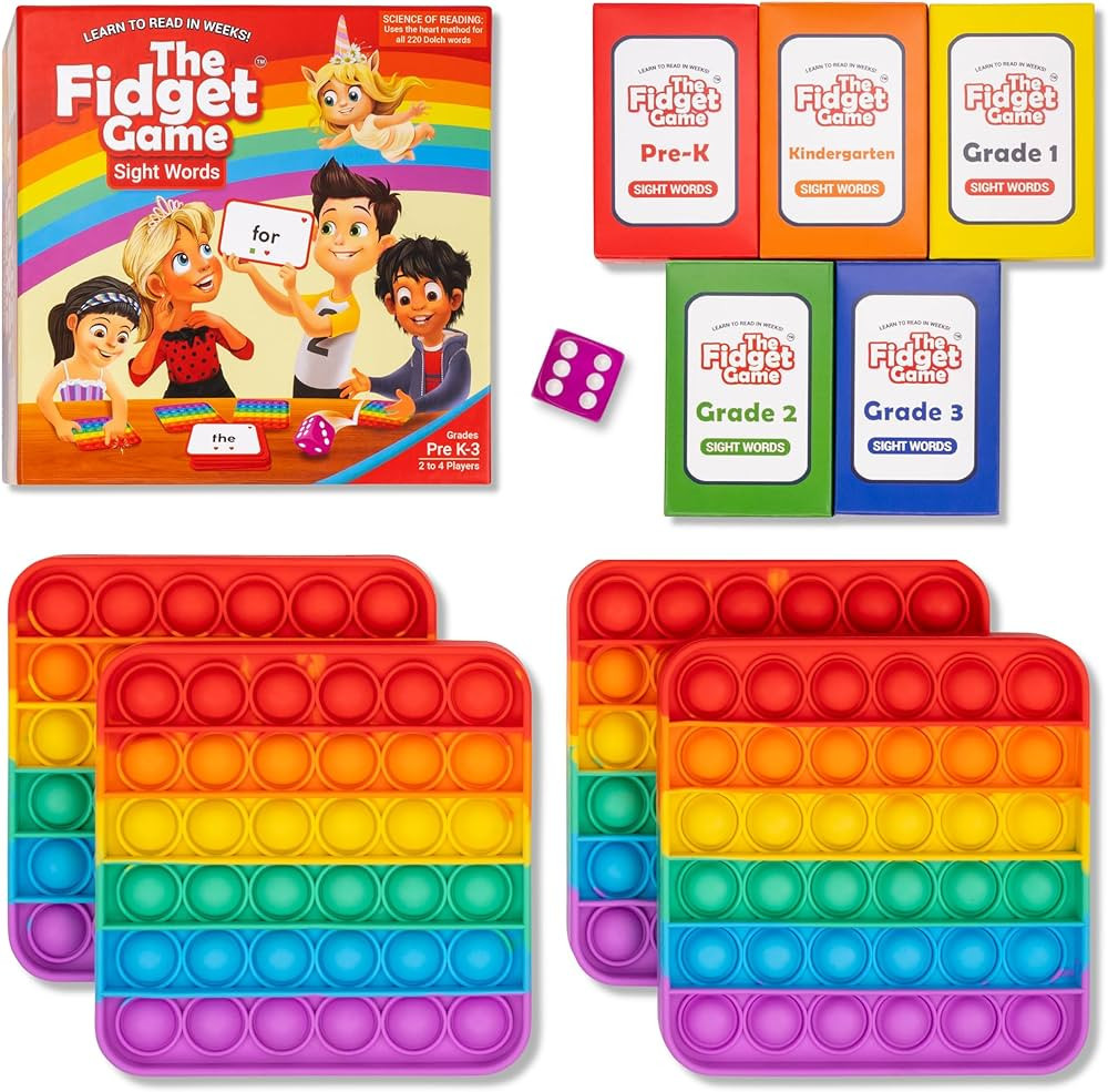 The Fidget Game Learn to Read in Weeks Master 220 High-Frequency Dolch Sight Words Curriculum-App... | Amazon (US)