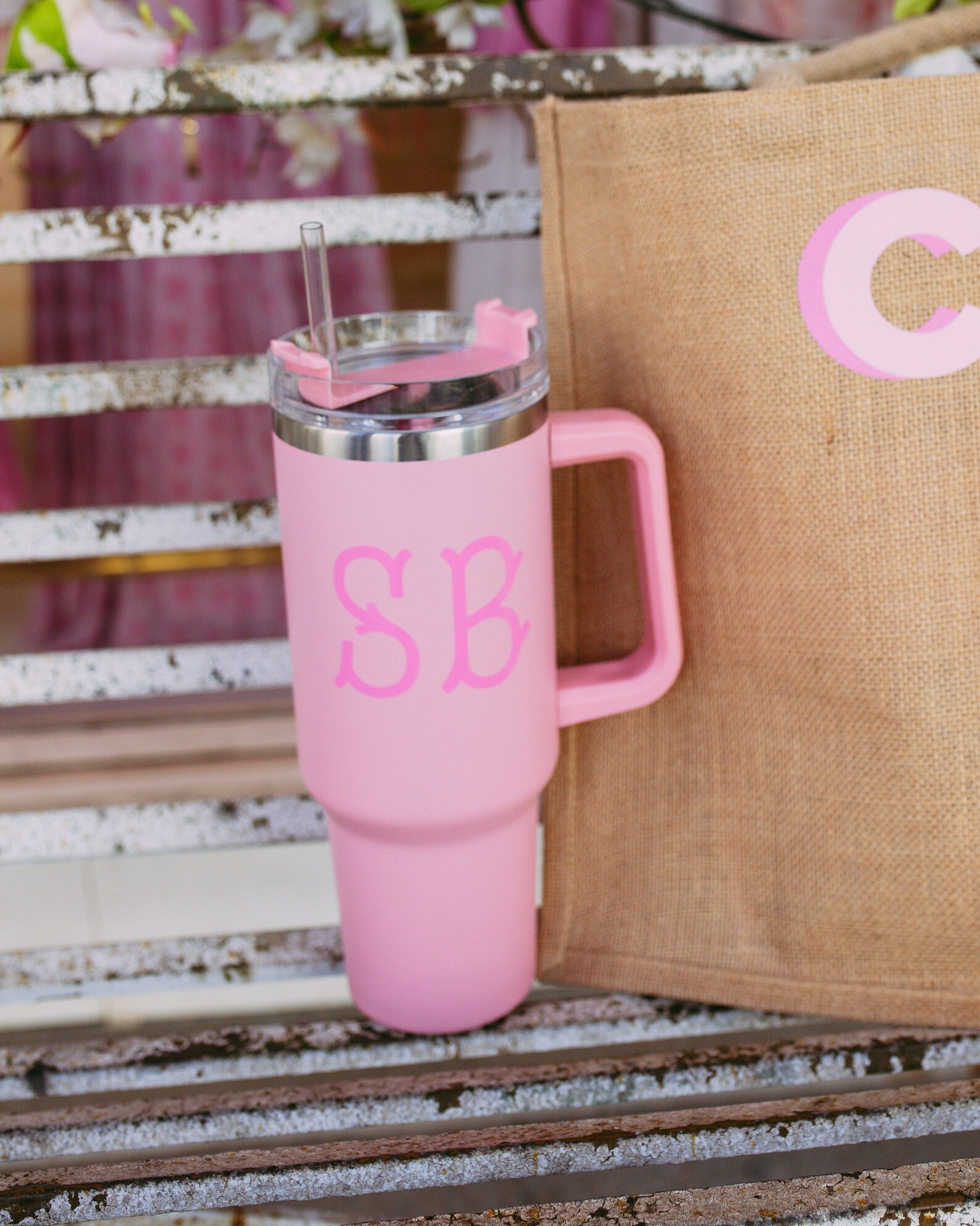 Custom Monogram 40 oz Tumbler - PRESALE | Etsy (US)