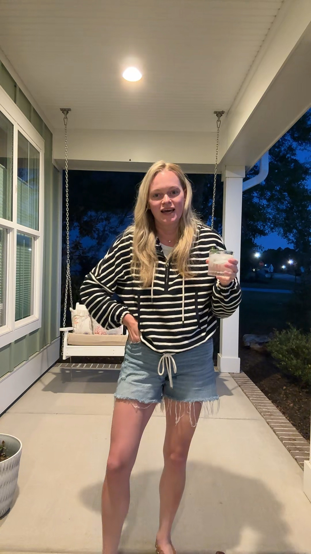 Keeping it casual in a cropped hoodie and cutoff shorts

#LTKOver40 #LTKootd #LTKSeasonal