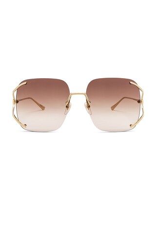 Gucci Rectangle Fork in Shiny Gold, Ivory & Brown Gradient from Revolve.com | Revolve Clothing (Global)