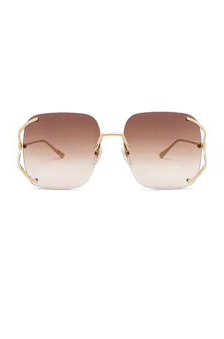 Gucci Rectangle Fork in Shiny Gold, Ivory & Brown Gradient from Revolve.com | Revolve Clothing (Global)