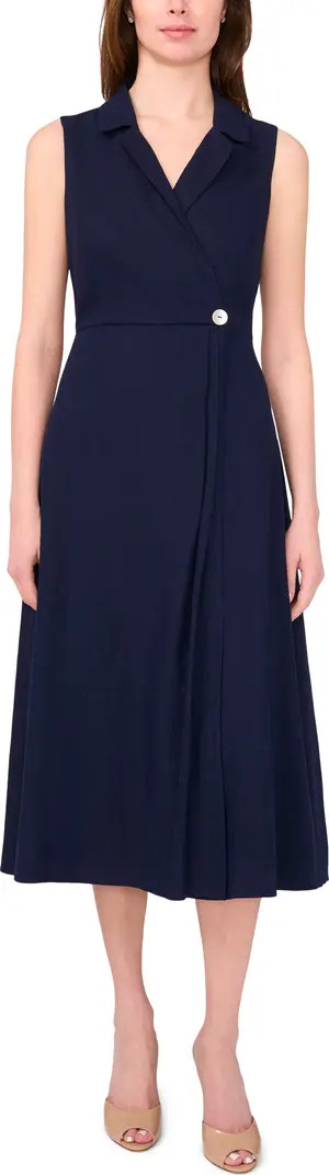 Halogen® Wrap Front Sleeveless Midi Dress | Nordstrom | Nordstrom