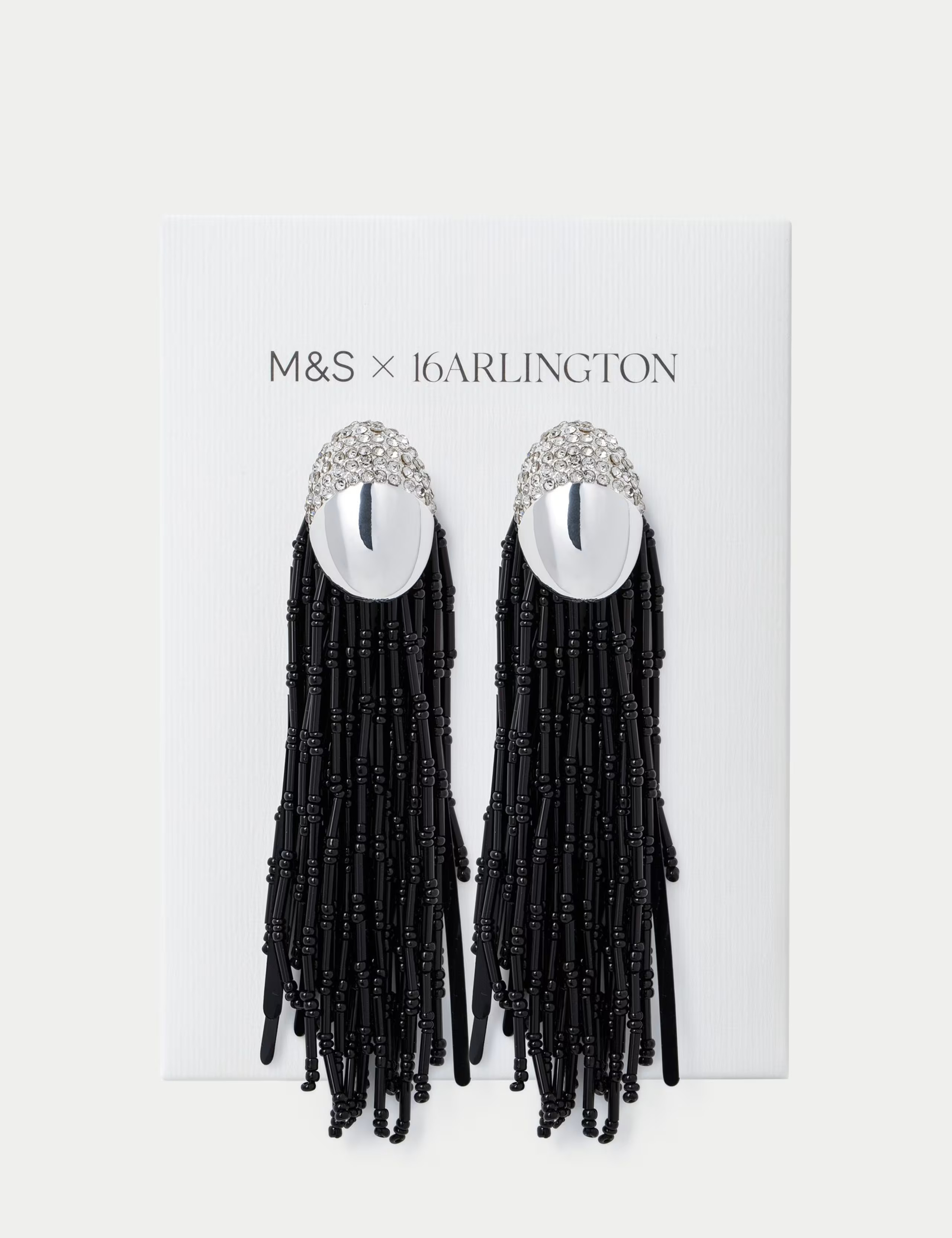 Silver Dome Tassel Earrings | M&S x 16Arlington | M&S | Marks & Spencer (UK)