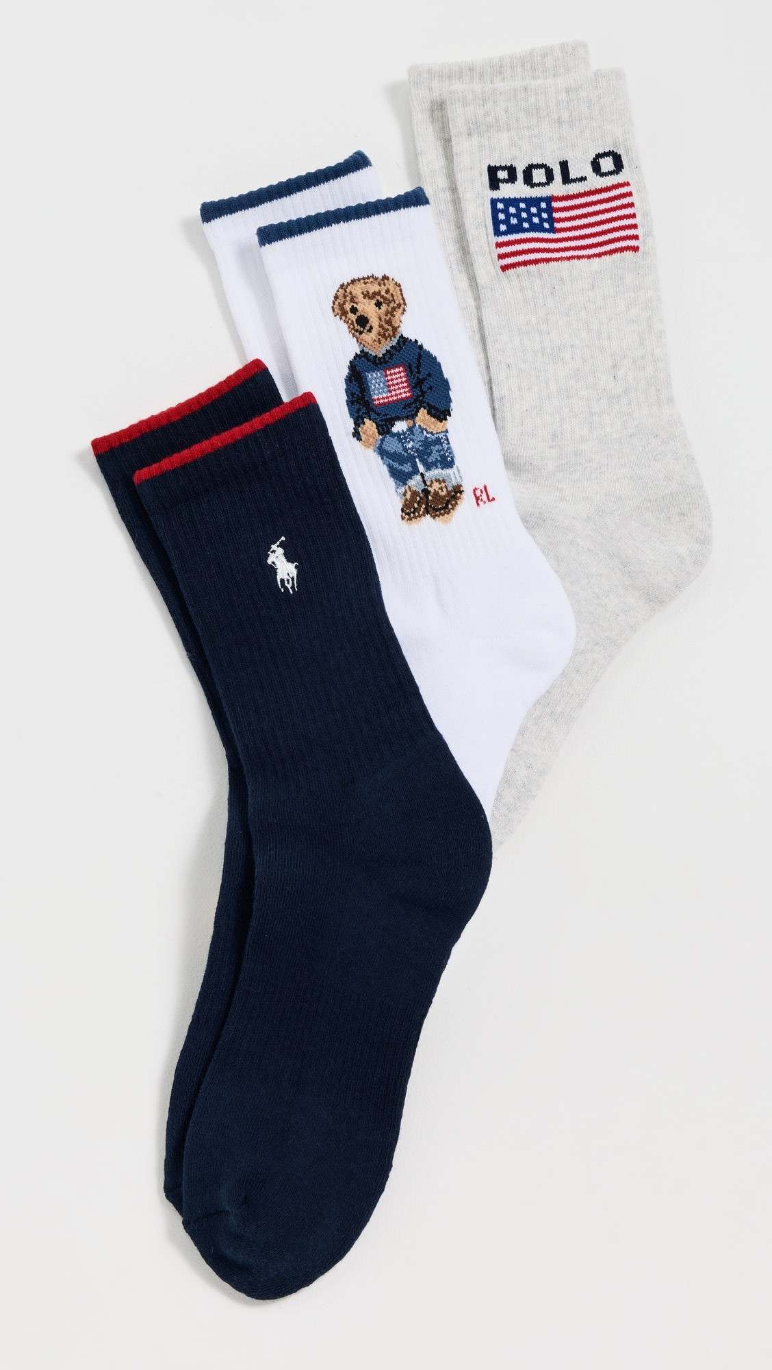 Flag Bear Socks 3 Pack | Shopbop