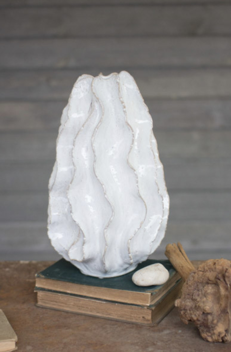 Ceramic Ruffle Vase, Large | Megan Molten
