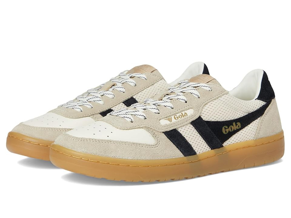 Gola Hawk '83 Women's Shoes White/Bone/Black/Gum : 7.5 B - Medium, Leather | Zappos