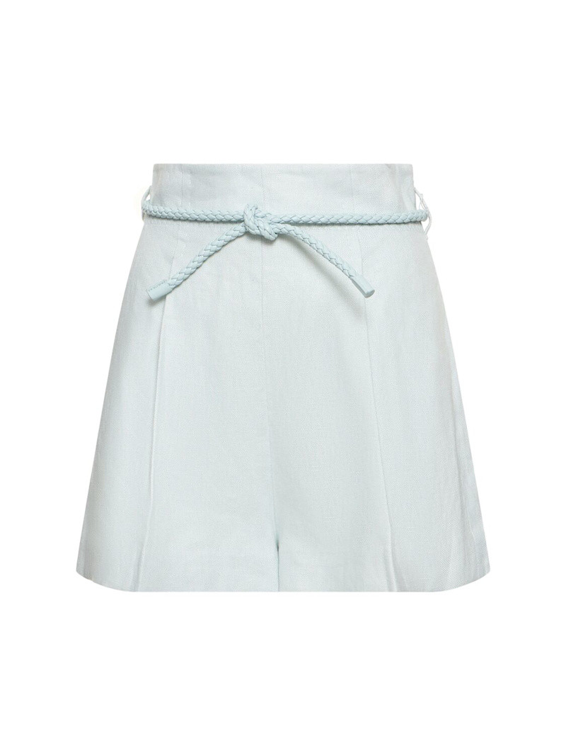 Natura high waisted linen shorts | Luisaviaroma