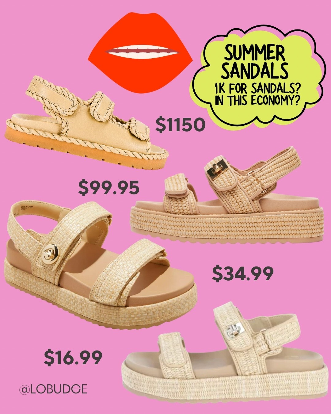 I’ll be rocking my $17 Walmart dupes all summer long.
$1K for sandals in this economy? I think not. 😅🫠

Which pair are you choosing? 👇🏼

#TheLookForLess #FashionDupes #BottegaVenetaDupe #SummerSandals #AffordableStyle #WalmartFinds #WalmartFashion #BougieOnABudget #DesignerDupes #SummerShoes #LookForLessStyle #TrendyShoes #FashionOnABudget #BudgetBabe #DupeAlert #ShoesOfInstagram #StyleSteals #SaveOrSplurge #ShoesUnder20 #SummerStyle2025 #TikTokFashion #LTKDupe #LTKUnder50 #WalmartDupes

#LTKFindsUnder100 #LTKShoeCrush #LTKFindsUnder50