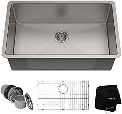 Kraus KHU100-30 Kitchen Sink, 30 Inch, Stainless Steel | Amazon (US)