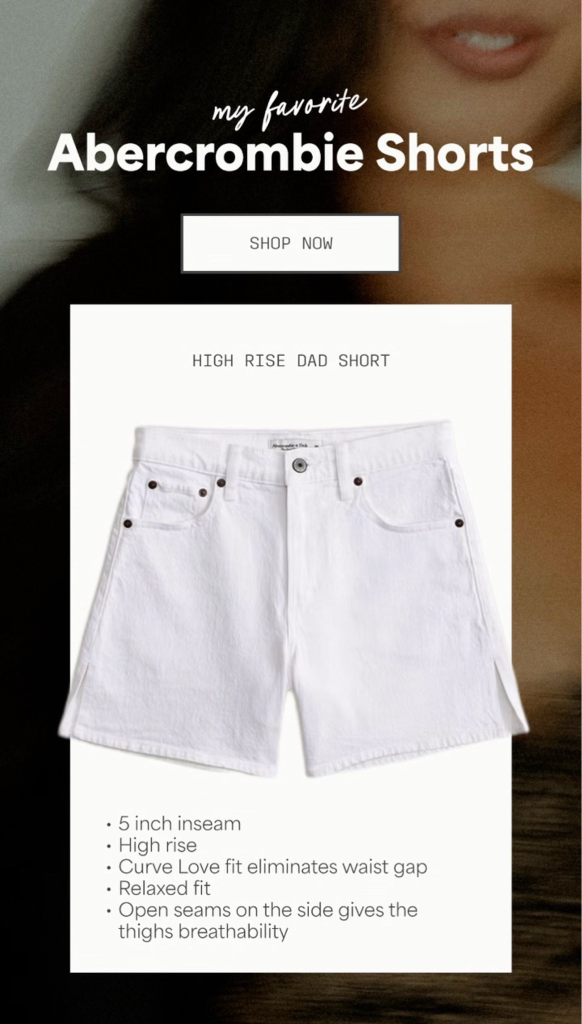 Midsize denim shorts! I’m in a size 33. Abercrombie sale happening now; 20-40% off shorts & swim plus 20% off almost everything else! - - - midsize jean shorts, midsize fashion, midsize style, summer shorts, curvy denim, curvy outfit inspo