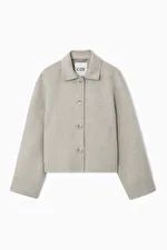 BOXY DOUBLE-FACED WOOL JACKET - CREAM - COS | COS UK