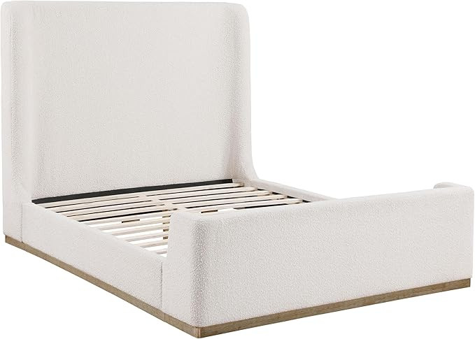 Coaster Home Furnishings Nala Contemporary Boucle Upholstered Queen Size Sleigh Bed Frame Platfor... | Amazon (US)