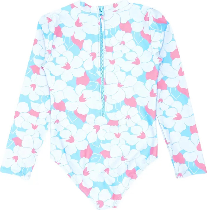 Wave Chaser Long Sleeve One-Piece Rashguard Swimsuit | Nordstrom
