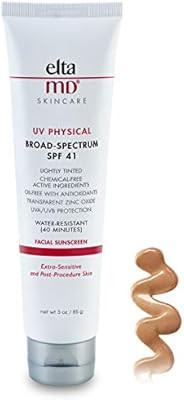 EltaMD UV Physical Tinted Face Sunscreen, Chemical-Free Mineral Sunscreen for Sensitive and Post-... | Amazon (US)