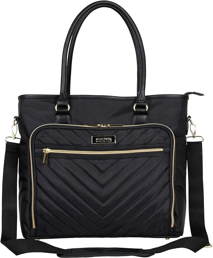 Kenneth Cole Reaction Chelsea Quilted Chevron 15" Laptop & Tablet Business Tote With Removeable S... | Amazon (US)