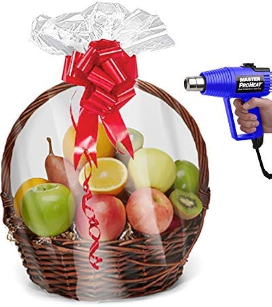 Purple Q Crafts Shrink Wrap Basket Bags 10 Pack For Gift Baskets Clear cellophane PVC Shrink Bags... | Amazon (US)