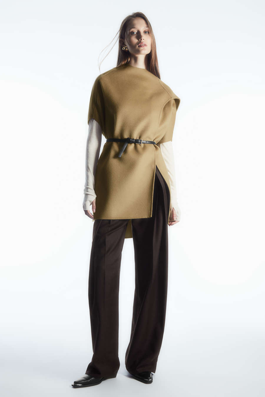 WOOL-BLEND CAPE - Light brown - COS | COS (EU)