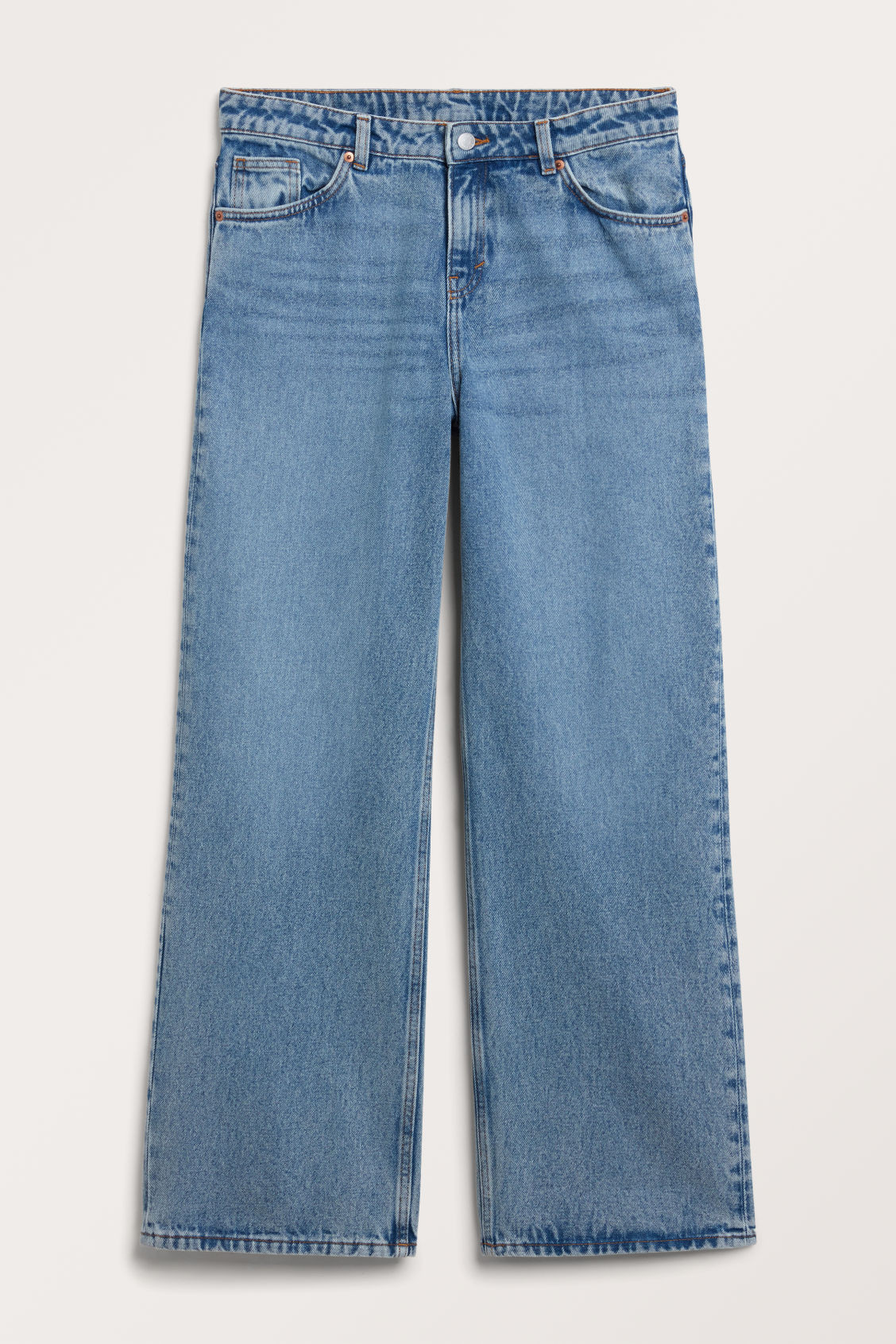 Naoki low waist loose jeans - Blue | Monki
